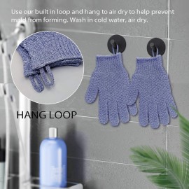 Evridwear Exfoliating Dual Texture Bath Gloves for Shower, Spa, Massage and Body Scrubs, Dead Skin Cell Remover, Gloves with Hanging Loop (1 Pair Heavy Glove) Evridwear Exfoliating Dual Texture Bath Gloves for Shower, Spa, Massage and Body Scrubs, Dead Skin Cell Remover, Gloves with Hanging Loop (1 Pair Heavy Glove)