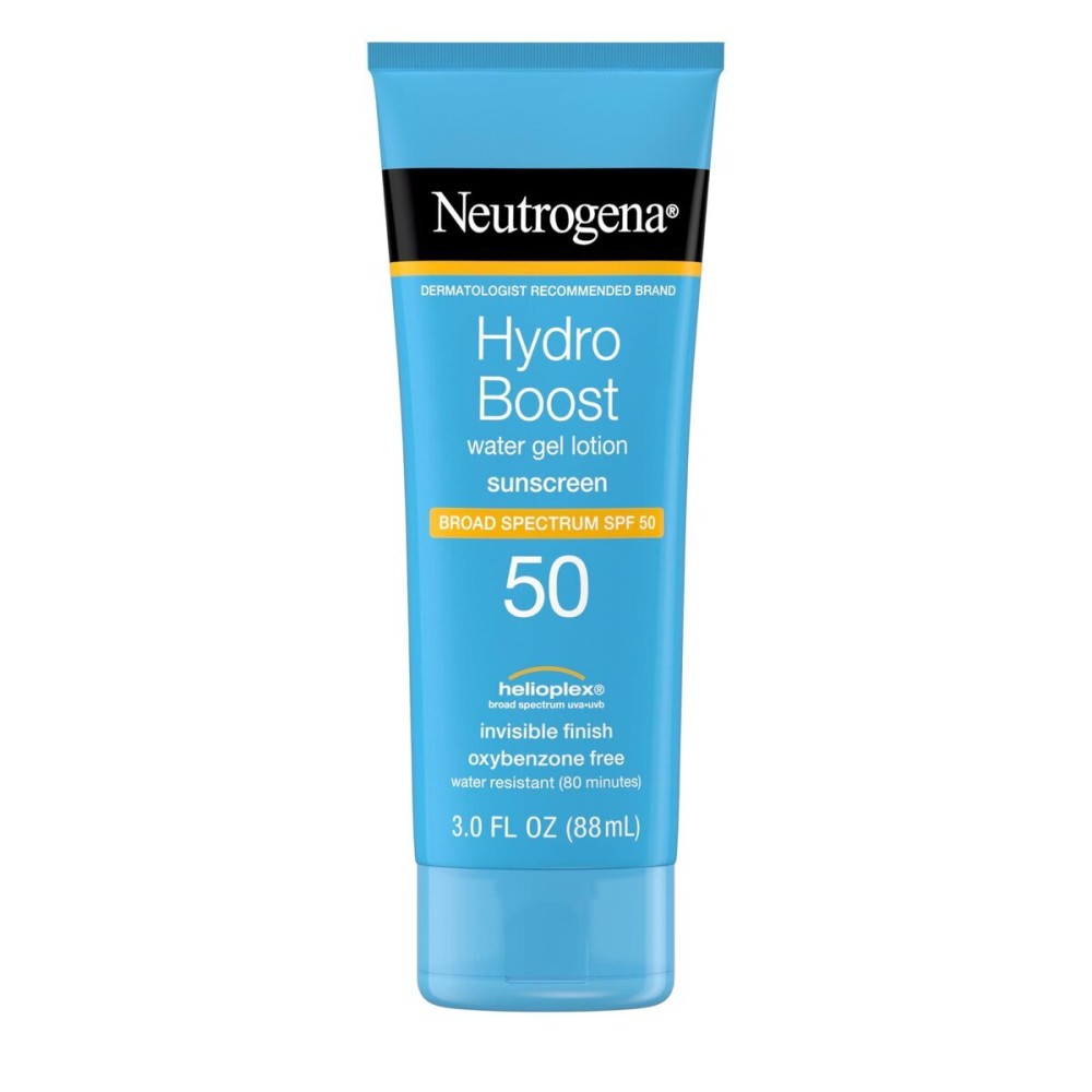 Neutrogena Hydro Boost Moisturizing Water Gel Sunscreen Lotion with Broad Spectrum SPF 50, Water-Resistant & Non-Greasy Hydrating Sunscreen Lotion, Oil-Free, 3 fl. oz, 3 Pack Neutrogena Hydro Boost Moisturizing Water Gel Sunscreen Lotion with Broad Spectrum SPF 50, Water-Resistant & Non-Greasy Hydrating Sunscreen Lotion, Oil-Free, 3 fl. oz, 3 Pack