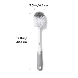 OXO Tot Bottle Brush with Nipple Cleaner, Gray, 1 Count (Pack of 1) OXO Tot Bottle Brush with Nipple Cleaner, Gray, 1 Count (Pack of 1)