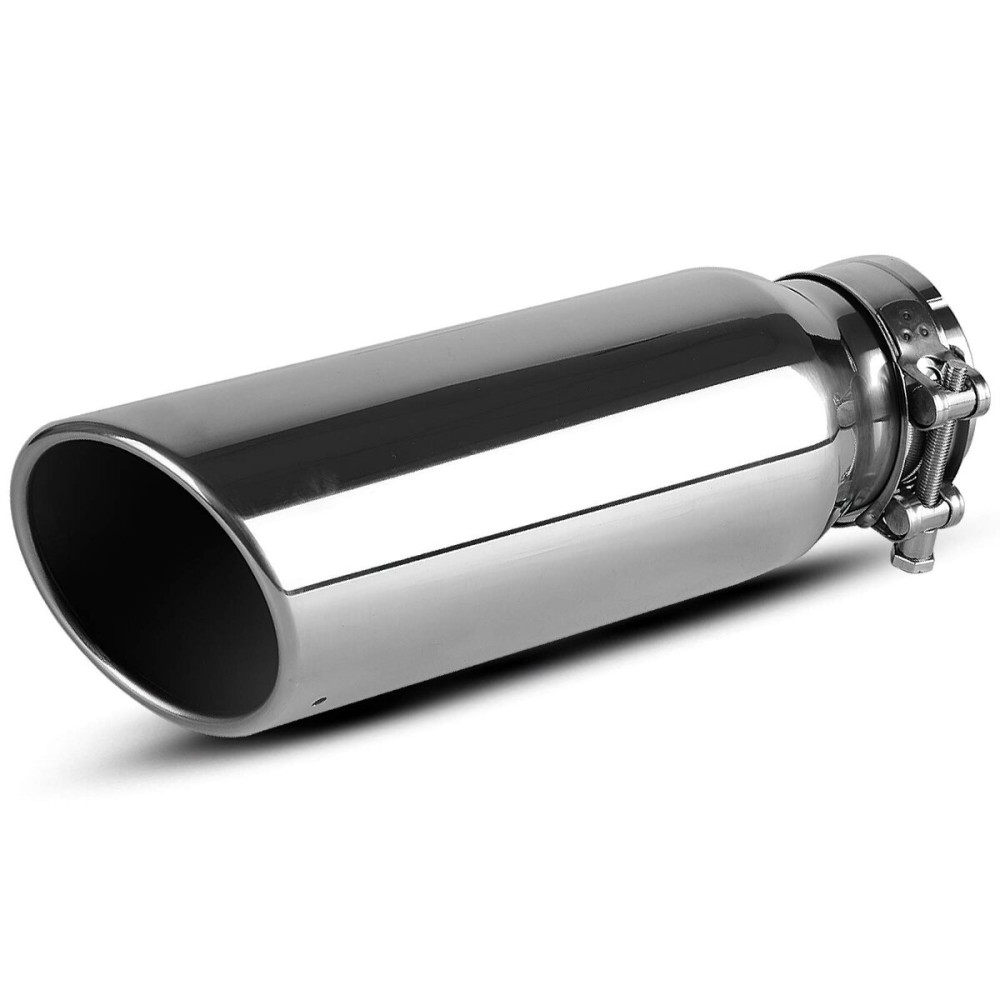AUTOSAVER88 3 Inch Inlet Exhaust Tip, 3 Inlet 4 Outlet 12 Overall Length Chrome-Plated Finish Stainless Steel Exhaust Tail Tip for 3-Inch Outer Diameter Tailpipe, Bolt/Clamp-On Design, Universal AUTOSAVER88 3 Inch Inlet Exhaust Tip, 3 Inlet 4 Outlet 12 Overall Length Chrome-Plated Finish Stainless Steel Exhaust Tail Tip for 3-Inch Outer Diameter Tailpipe, Bolt/Clamp-On Design, Universal