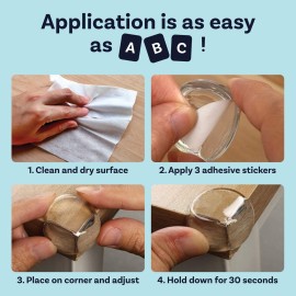 Corner Protector for Baby, Protectors Guards, Furniture Corner Guard & Edge Safety Bumpers - Baby Proof Bumper Cushion - Clear & Transparent (12 Pack) Corner Protector for Baby, Protectors Guards, Furniture Corner Guard & Edge Safety Bumpers - Baby Proof Bumper Cushion - Clear & Transparent (12 Pack)