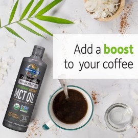 Garden of Life Dr. Formulated Brain Health 100% Organic Coconut MCT Oil 16 fl oz Unflavored, 13g MCTs, Keto & Paleo Diet Friendly Body & Brain Fuel, Certified Non-GMO Vegan & Gluten Free, Hexane-Free