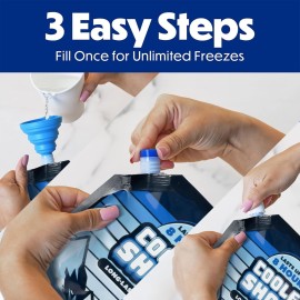 Cooler Shock Reusable Ice Packs for Cooler, 10x10 - Long Lasting Cold Freezer Packs for Coolers and Lunch Boxes - Cooler Ice Packs for Camping Gear, Fishing, Road Trips, Beach Must Haves