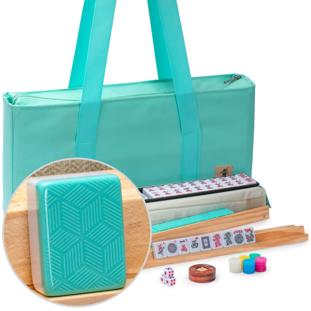 Yellow Mountain Imports American Mahjong Set, Pepper with Soft Case, Racks with Pushers, Wright Patterson Betting Coins, Dice, & Wind Indicator Yellow Mountain Imports American Mahjong Set, Pepper with Soft Case, Racks with Pushers, Wright Patterson Betting Coins, Dice, & Wind Indicator