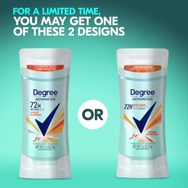 Degree Antiperspirant Deodorant Stress Control 72-Hour Sweat & Odor Protection Antiperspirant for Women with Body Heat Activated Technology 2.6 oz