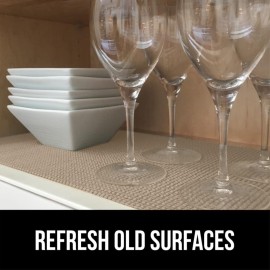 GORILLA GRIP powerGRIP Drawer Shelf and Cabinet Liner, Thick Strong Hold, Non-Adhesive Liners Protect Kitchen Cabinets and Cupboard, Bathroom Drawers, Easy Install, Breathable Mat, 12 x20\', Beige GORILLA GRIP powerGRIP Drawer Shelf and Cabinet Liner, Thick Strong Hold, Non-Adhesive Liners Protect Kitchen Cabinets and Cupboard, Bathroom Drawers, Easy Install, Breathable Mat, 12 x20\', Beige