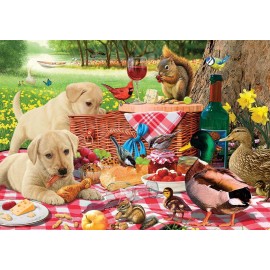 Buffalo Games - Steve Read - Picnic Raiders - Large Piece Jigsaw Puzzle For Adults - Challenging Puzzle Perfect for Game Nights - Finished Size is 21.25 x 15.00 Buffalo Games - Steve Read - Picnic Raiders - Large Piece Jigsaw Puzzle For Adults - Challenging Puzzle Perfect for Game Nights - Finished Size is 21.25 x 15.00