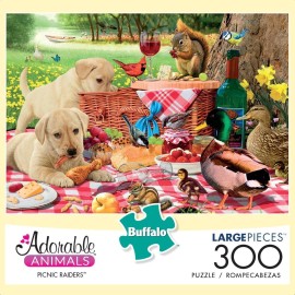 Buffalo Games - Steve Read - Picnic Raiders - Large Piece Jigsaw Puzzle For Adults - Challenging Puzzle Perfect for Game Nights - Finished Size is 21.25 x 15.00 Buffalo Games - Steve Read - Picnic Raiders - Large Piece Jigsaw Puzzle For Adults - Challenging Puzzle Perfect for Game Nights - Finished Size is 21.25 x 15.00