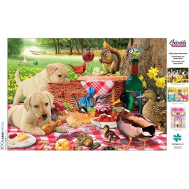 Buffalo Games - Steve Read - Picnic Raiders - Large Piece Jigsaw Puzzle For Adults - Challenging Puzzle Perfect for Game Nights - Finished Size is 21.25 x 15.00 Buffalo Games - Steve Read - Picnic Raiders - Large Piece Jigsaw Puzzle For Adults - Challenging Puzzle Perfect for Game Nights - Finished Size is 21.25 x 15.00