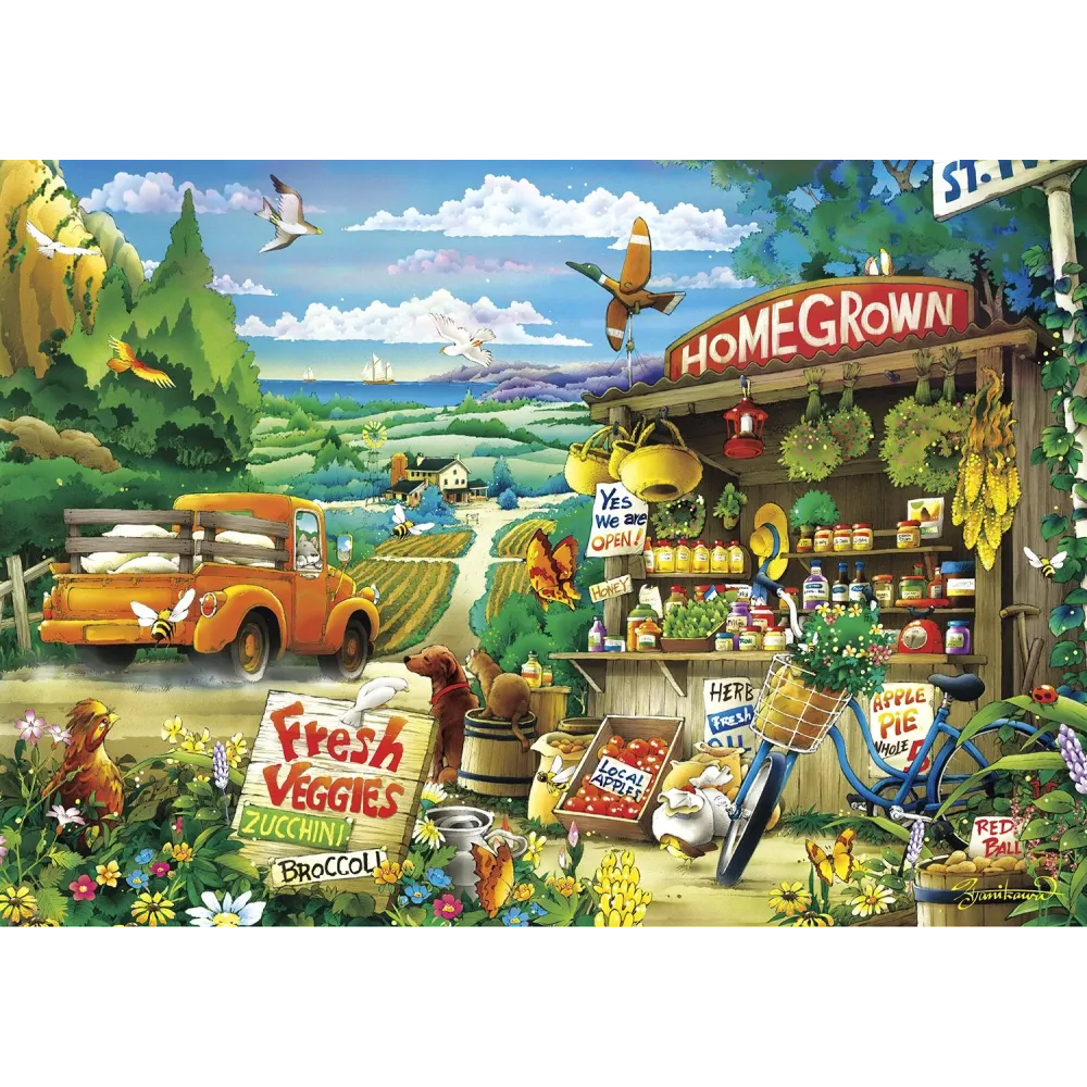 Buffalo Games - Days to Remember - Country Road - 500 Piece Jigsaw Puzzle Multicolor, 21.25L X 15W Buffalo Games - Days to Remember - Country Road - 500 Piece Jigsaw Puzzle Multicolor, 21.25L X 15W