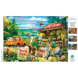 Buffalo Games - Days to Remember - Country Road - 500 Piece Jigsaw Puzzle Multicolor, 21.25L X 15W Buffalo Games - Days to Remember - Country Road - 500 Piece Jigsaw Puzzle Multicolor, 21.25L X 15W