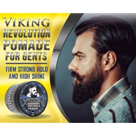 Viking Revolution Pomade for Men 4oz - Firm Strong Hold & High Shine for Classic Styling - Water Based & Easy to Wash Out (Firm, 1 Pack) Viking Revolution Pomade for Men 4oz - Firm Strong Hold & High Shine for Classic Styling - Water Based & Easy to Wash Out (Firm, 1 Pack)