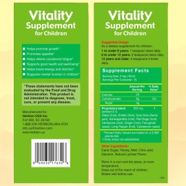 HERBION Naturals Vitality Supplement for Children, Promotes Growth and Appetite, Relieves Fatigue, Improves Mental & Physical Performance, for Kids 1 Year & Above, 5 Fl Oz (Pack of 1)