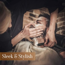 Facn Straight Razors for Men - Professional Barber Straight Edge Razor Kit with 100 Blades, Classic Stainless Steel Barbero Shaver for a Smooth & Precise Shave, Premium Barber Razor for Men\'s Shaving Facn Straight Razors for Men - Professional Barber Straight Edge Razor Kit with 100 Blades, Classic Stainless Steel Barbero Shaver for a Smooth & Precise Shave, Premium Barber Razor for Men\'s Shaving