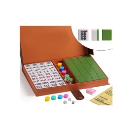 Chinese Filipino Numbered Tiles Mahjong Set. 144 Tiles 1.45  Easy-to-Read Game Set / Complete Set Weighs 13 pounds. Gift / Birthday (Mah-Jongg, Mah Jongg, Majiang) Random Chips Style (Green)