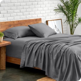 Bare Home Queen Sheet Set - Luxury 1800 Ultra-Soft Microfiber Bed Sheets - Double Brushed - Deep Pockets - Easy Fit - 4 Piece Set - Bedding Sheets & Pillowcases (Queen, Grey) Bare Home Queen Sheet Set - Luxury 1800 Ultra-Soft Microfiber Bed Sheets - Double Brushed - Deep Pockets - Easy Fit - 4 Piece Set - Bedding Sheets & Pillowcases (Queen, Grey)