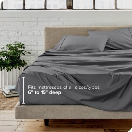 Bare Home Queen Sheet Set - Luxury 1800 Ultra-Soft Microfiber Bed Sheets - Double Brushed - Deep Pockets - Easy Fit - 4 Piece Set - Bedding Sheets & Pillowcases (Queen, Grey) Bare Home Queen Sheet Set - Luxury 1800 Ultra-Soft Microfiber Bed Sheets - Double Brushed - Deep Pockets - Easy Fit - 4 Piece Set - Bedding Sheets & Pillowcases (Queen, Grey)