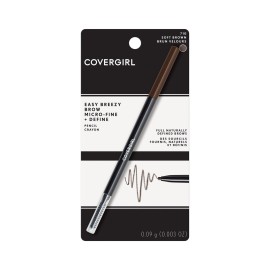 COVERGIRL - Easy Breezy Brow Micro-Fine + Define Pencil, Micro-fine tip, no sharpening required, Built-in spoolie-brush, 100% Cruelty-Free COVERGIRL - Easy Breezy Brow Micro-Fine + Define Pencil, Micro-fine tip, no sharpening required, Built-in spoolie-brush, 100% Cruelty-Free