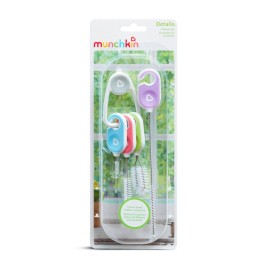 Munchkin Details Bottle and Cup Cleaning Brush 4 Piece Set with Key Ring Munchkin Details Bottle and Cup Cleaning Brush 4 Piece Set with Key Ring