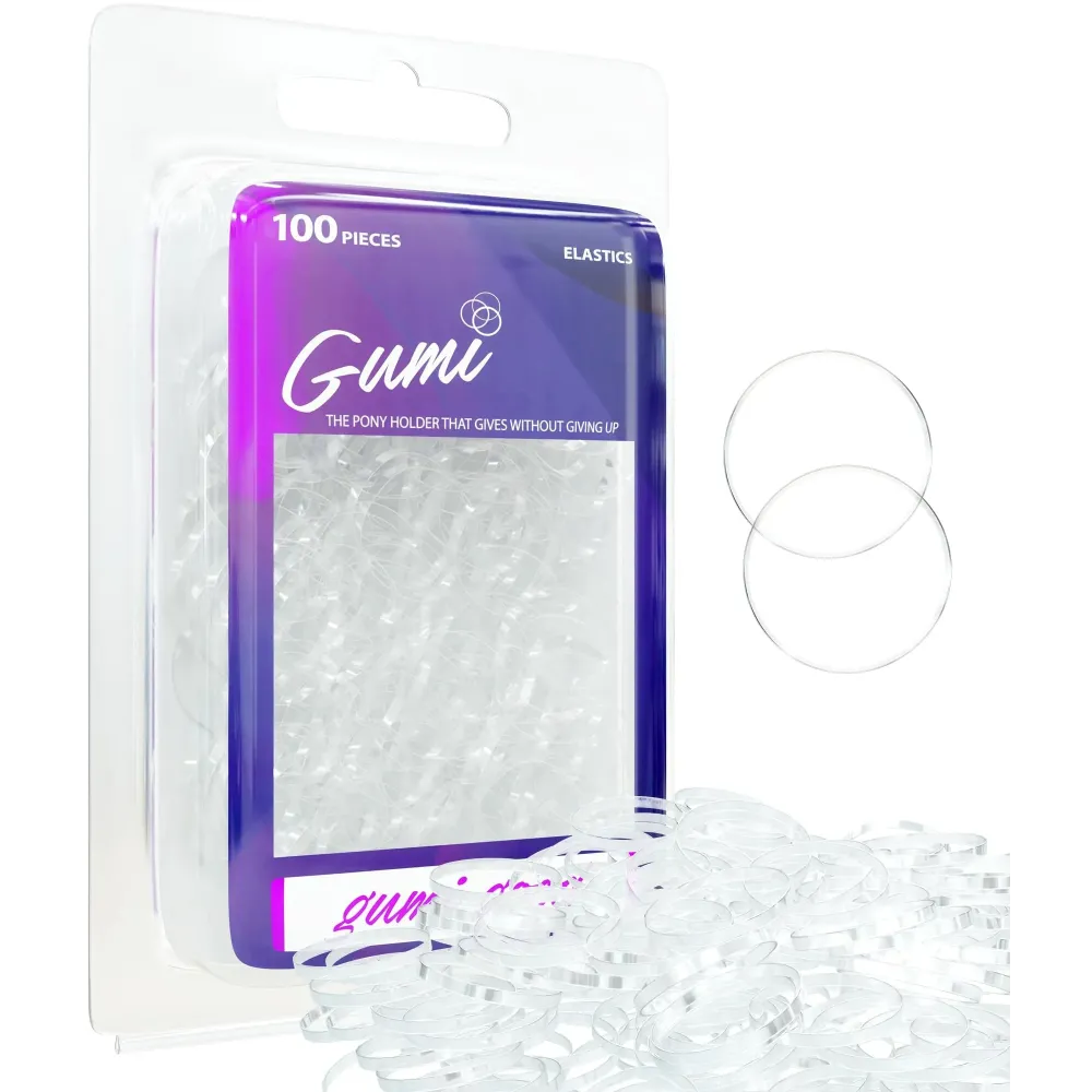 Gumi Clear Elastics 3/4 inch Hair Band Small Gumi Clear Elastics 3/4 inch Hair Band Small