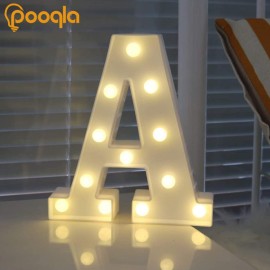 Pooqla LED Marquee Letter Lights Sign, Light Up Alphabet Letter for Home Party Wedding Decoration A Pooqla LED Marquee Letter Lights Sign, Light Up Alphabet Letter for Home Party Wedding Decoration A