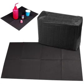 Disposable Dental Bibs Sheets Cloths, Tattoo Table Covers Clean Pad,Underpad Hygiene Personal Tattoo Bib Waterproof Tattoo TableCloth Tattoo Supply Sheet, 125pcs13 X 17 (Black) (125 Pcs)