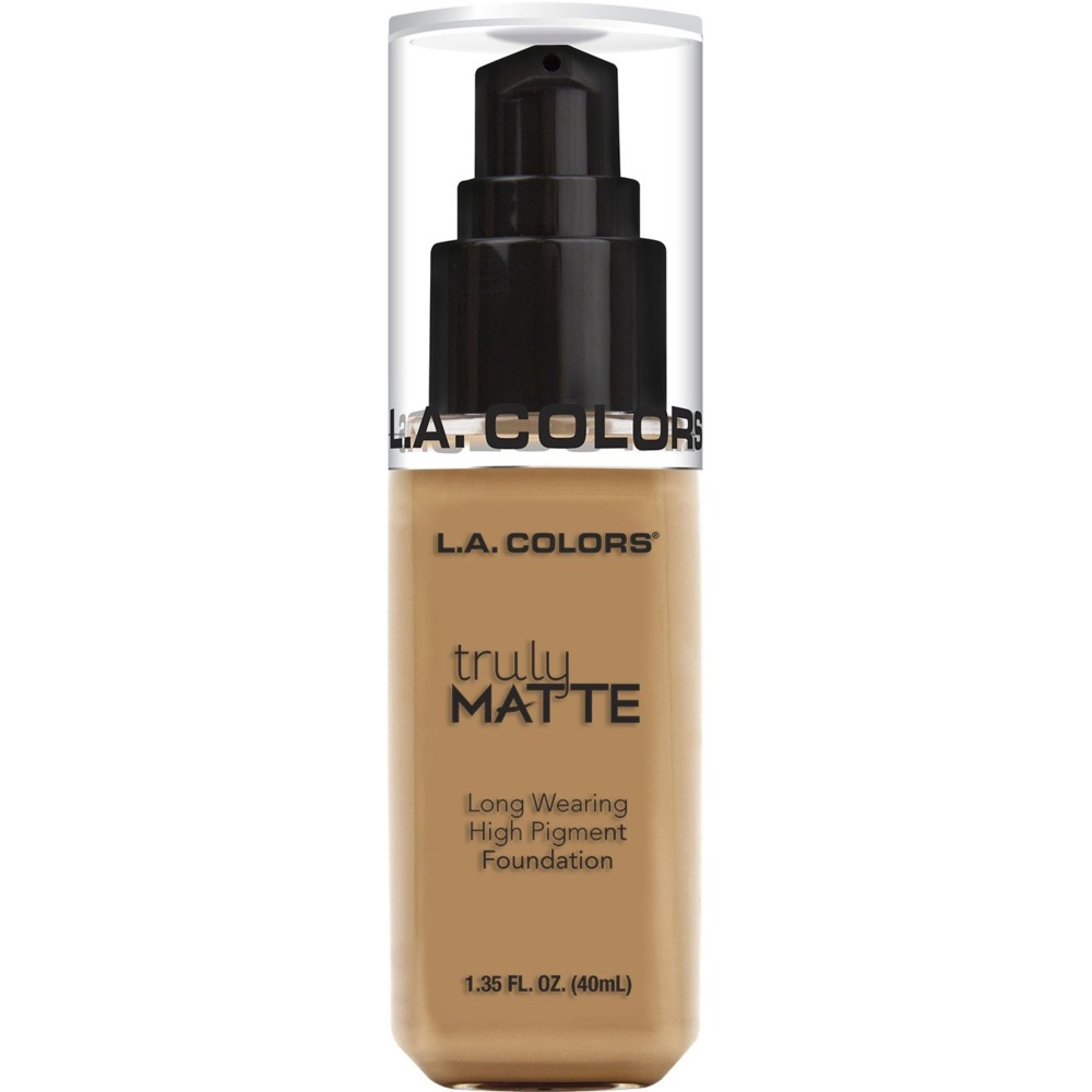 L.A. COLORS Truly Matte Foundation, Warm Honey CLM358 L.A. COLORS Truly Matte Foundation, Warm Honey CLM358