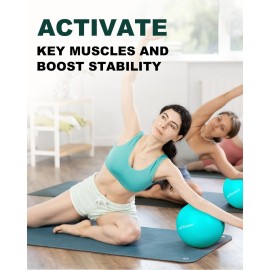 Trideer 9-Inch Pilates Ball with Exercise Guide for Core Strength, Yoga, Stability, Stretching & Physical Therapy Trideer 9-Inch Pilates Ball with Exercise Guide for Core Strength, Yoga, Stability, Stretching & Physical Therapy