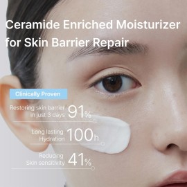 Illiyoon Ceramide Ato Concentrate Cream | Moisturizer for Dry & Sensitive Skin, 100hr Lasting Hydration, For Face & Body, Gentle for Infants, Moisture Barrier Repair, Vegan Certified, 6.76 fl.oz.