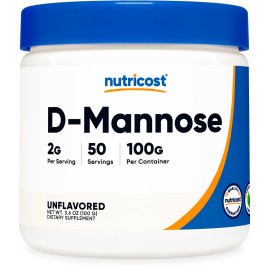 Nutricost D-Mannose Powder 100 Grams (50 Servings) - Non-GMO and Gluten Free