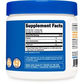 Nutricost D-Mannose Powder 100 Grams (50 Servings) - Non-GMO and Gluten Free Nutricost D-Mannose Powder 100 Grams (50 Servings) - Non-GMO and Gluten Free