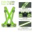 Reflective Vest Running Gear, 2Pack High Visible Safety VES for Cycling Jogging Running Walking, Adjustable for Men Women Kids (2, Green)