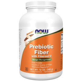 NOW Foods Supplements, Prebiotic Fiber with Fibersol-2, derived from Non-GMO corn, Powder, 12-Ounce