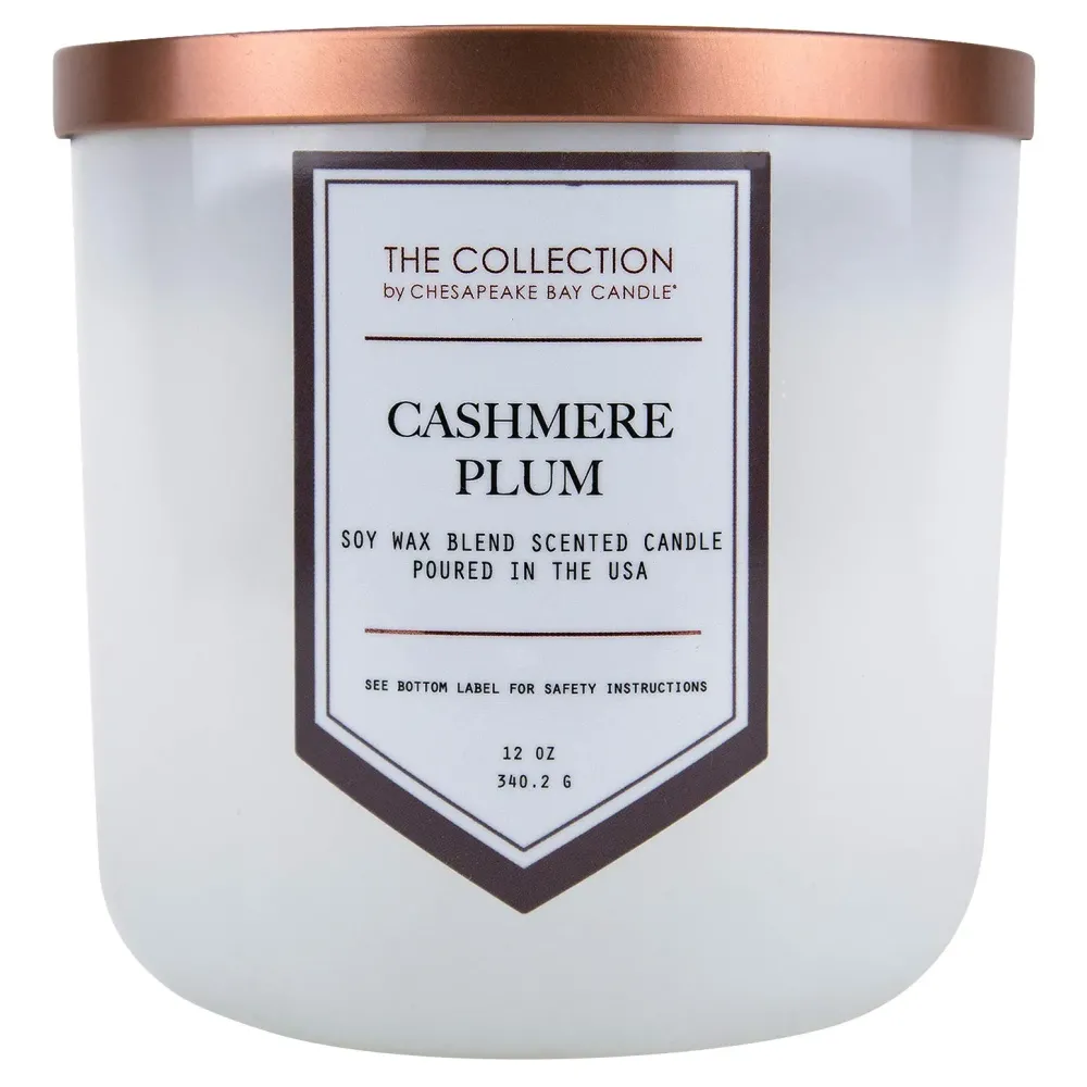 Chesapeake Bay Candle The Collection Two-Wick Scented Candle, Cashmere Plum Medium Jar Chesapeake Bay Candle The Collection Two-Wick Scented Candle, Cashmere Plum Medium Jar