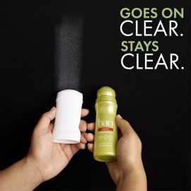 Ban Invisible Roll-on Antiperspirant Deodorant for Women and Men, 24-hour Underarm Odor & Sweat Protection, Unscented, 3.5 Oz, Pack of 2