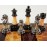 HPL 3 1/2 inch King Staunton Chrome & Black Chrome Weighted Pro Plastic Chess Men Pieces Set - NO Board