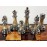 HPL 3 1/2 inch King Staunton Chrome & Black Chrome Weighted Pro Plastic Chess Men Pieces Set - NO Board