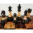 HPL 3 1/2 inch King Staunton Chrome & Black Chrome Weighted Pro Plastic Chess Men Pieces Set - NO Board