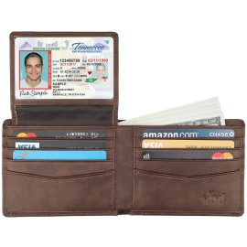 Wallet for Men-Genuine Leather RFID Blocking Bifold Stylish Wallet With 2 ID Window (Coffee-galaxy) Wallet for Men-Genuine Leather RFID Blocking Bifold Stylish Wallet With 2 ID Window (Coffee-galaxy)