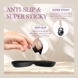 Ballotte Premium Heel Cushion Pad Heel Grips for Women Shoes Back of Feet Pads. That are Too Big Foot Inserts for Women & Men Arch Support Grips for Better Mobility (Heel Grips 12 Pack Multicolor)