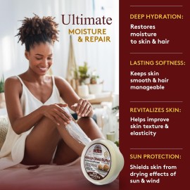 Okay Pure Naturals White Shea Butter for Hair and Skin - Raw African Shea Butter for Women and Men, Daily Moisturizer for Face and Body, Helps with Stretch Marks, Soothes Dry Skin - 1 Oz Jar