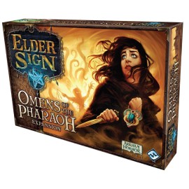 Elder Sign Omens of the Pharaoh Board Game EXPANSION - Egyptian Adventure! Cooperative Horror Mystery Game, Ages 14+, 1-8 Players, 1-2 Hour Playtime, Made by Fantasy Flight Games