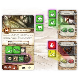 Elder Sign Omens of the Pharaoh Board Game EXPANSION - Egyptian Adventure! Cooperative Horror Mystery Game, Ages 14+, 1-8 Players, 1-2 Hour Playtime, Made by Fantasy Flight Games