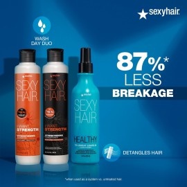 SexyHair Healthy Tri-Wheat Leave-In Conditioner, 8.5 Oz | Up to 90% Better Detangling | Reduces Breakage | Moisture, Smoothness, and Shine