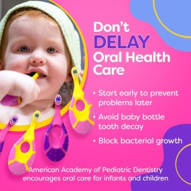 Trueocity Baby Toothbrush 4 Pack & Bonus Silicone Finger Brush, Soft Bristles, Toddler Toothbrushes, Infant & Training w/Teething Handle, 0-2 Years, Pink Set Trueocity Baby Toothbrush 4 Pack & Bonus Silicone Finger Brush, Soft Bristles, Toddler Toothbrushes, Infant & Training w/Teething Handle, 0-2 Years, Pink Set
