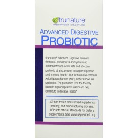 Trunature Advanced Digestive Probiotic, White, 100 Count