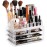 Masirs Clear Cosmetic Storage Organizer, Easily Sort Make-up, Jewelry & Hair Accessories, Looks Elegant on Your Vanity, Bathroom Counter or Dresser, Transparent Design for Easy Visibility