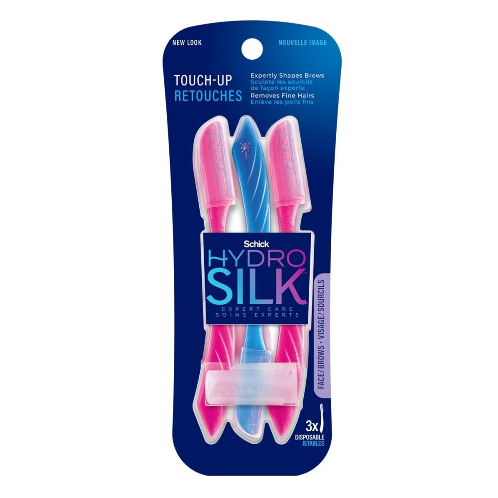 Schick Hydro Silk Touch-Up Dermaplaning Tool with Precision Cover, 3ct | Dermaplane Razor, Face Razors for Women, Peach Fuzz Remover Schick Hydro Silk Touch-Up Dermaplaning Tool with Precision Cover, 3ct | Dermaplane Razor, Face Razors for Women, Peach Fuzz Remover