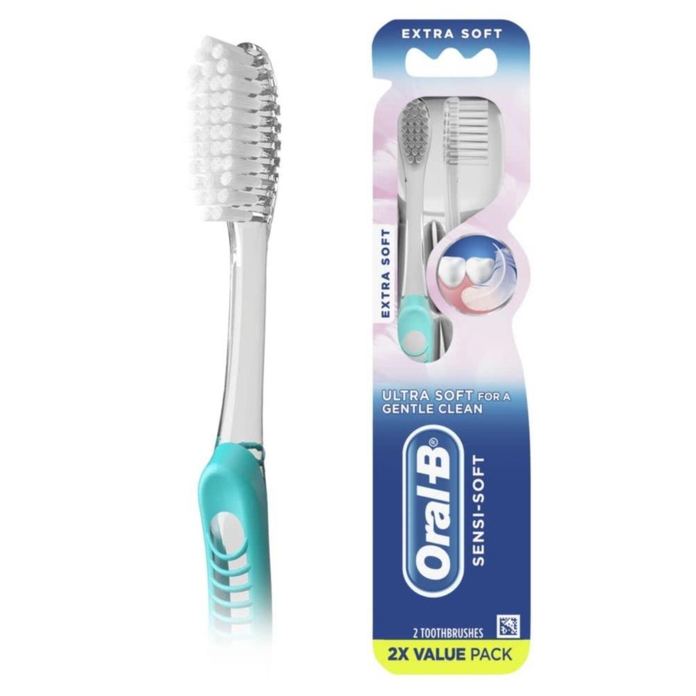 Oral-B, SensiSoft Toothbrushes Ultra Soft, 2 Count Oral-B, SensiSoft Toothbrushes Ultra Soft, 2 Count