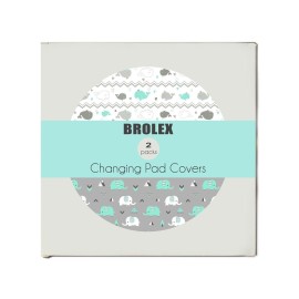 Stretchy Changing Pad Covers for Boys Girls,2 Pack Jersey Knit,Elephant & Whale Stretchy Changing Pad Covers for Boys Girls,2 Pack Jersey Knit,Elephant & Whale